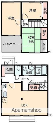 テラスハウス羽中(3LDK)の間取り写真