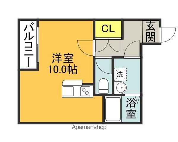 ブエナカーサ県立大前Ⅱ(ワンルーム/1階)の間取り写真