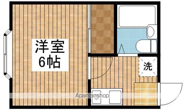 サウスコート(1K/2階)の間取り写真