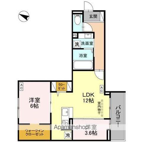 八潮南部西62街区PJ B(2LDK/3階)の間取り写真