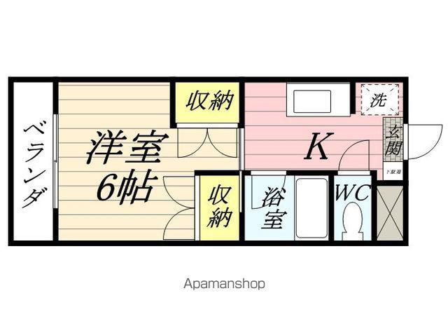 マンションLEE Ⅱ棟(1K/1階)の間取り写真