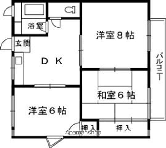 ローレルスクエア(3DK/1階)の間取り写真