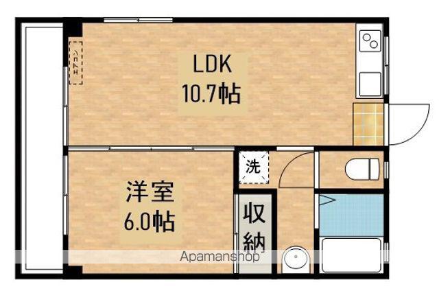 久保園ハイツ(1LDK/1階)の間取り写真