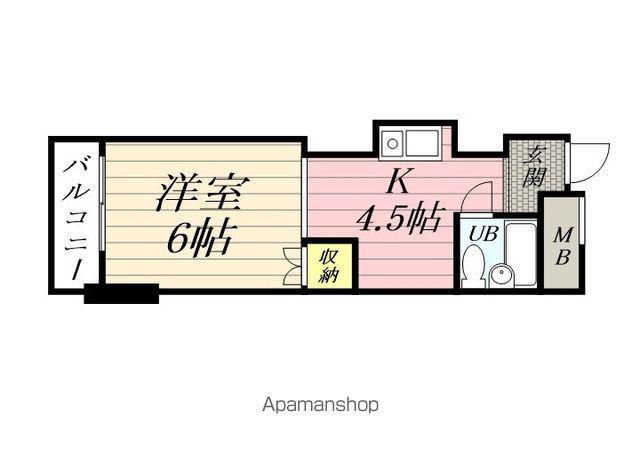 鶴見リバーサイド三和(ワンルーム/2階)の間取り写真
