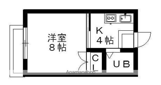 メゾンΑ(1K/2階)の間取り写真