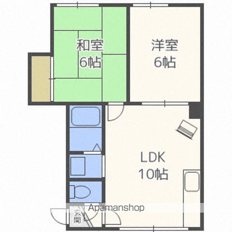 サンコーポラスNO.1(2LDK/2階)の間取り写真