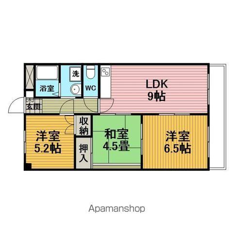 ナカツカハイツ(3DK/1階)の間取り写真