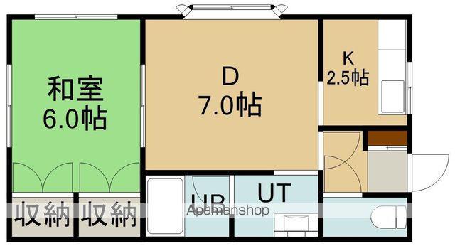 フォーレストやまと(1DK/2階)の間取り写真