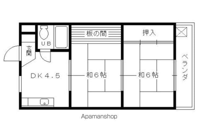 トアベルデュール(2DK/3階)の間取り写真