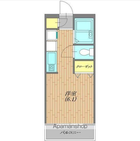 四季彩館(ワンルーム/2階)の間取り写真
