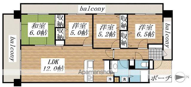 レーベンハイム戸田公園スペイシャス(4LDK/5階)の間取り写真