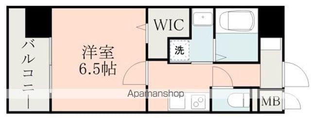 レクシア フラッツ水前寺(1K/8階)の間取り写真