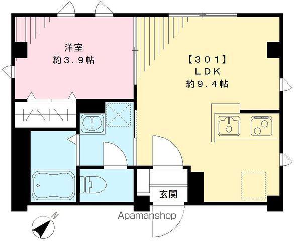BESUMA月島 ベスマツキシマ(1LDK/3階)の間取り写真