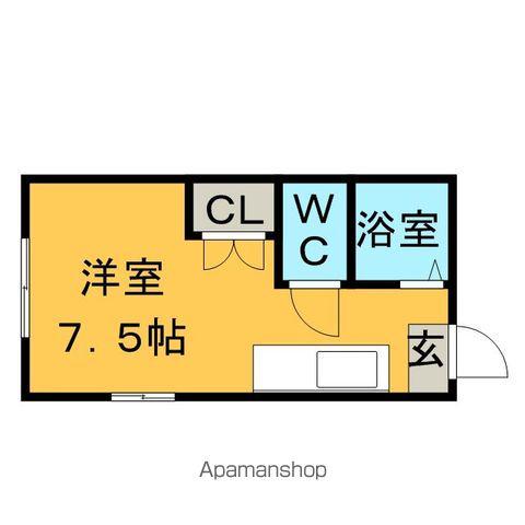 西鉄天神大牟田線 西鉄久留米駅 徒歩8分 5階建 築38年(ワンルーム/4階)の間取り写真