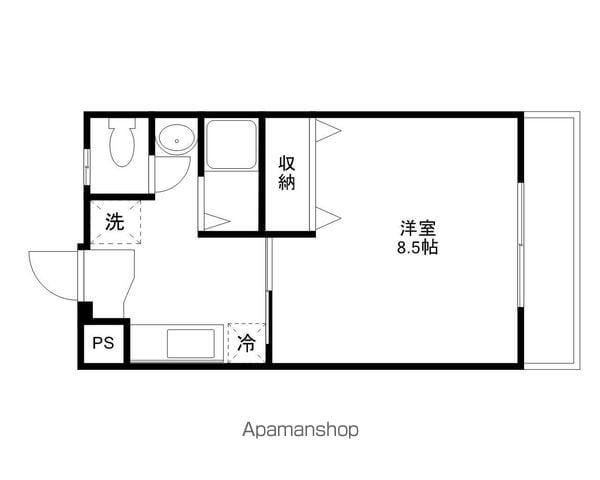 山田マンション(1K/2階)の間取り写真