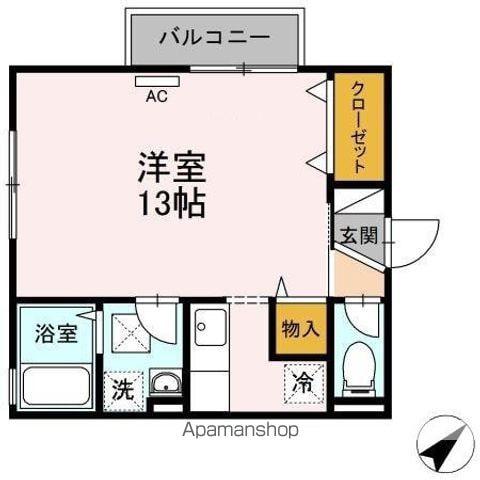FOREST VALLEY B棟(ワンルーム/2階)の間取り写真