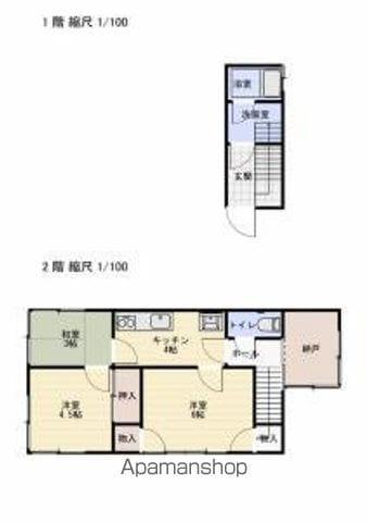 岩崎町2丁目アパート(3K/2階)の間取り写真
