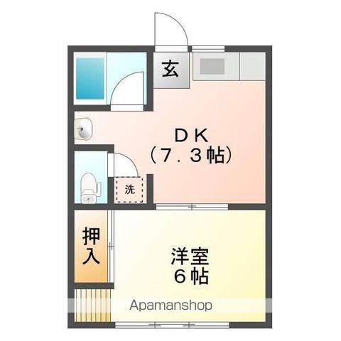 メゾン刈谷(1DK/1階)の間取り写真