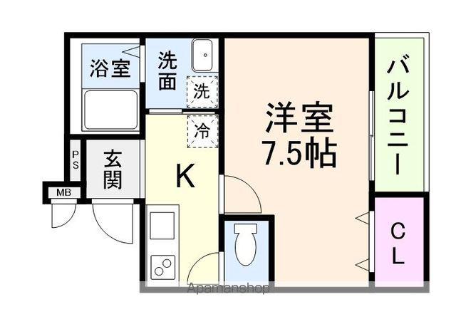 フジパレス堺なかもず(1K/3階)の間取り写真