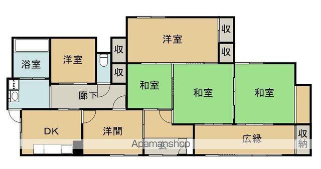 福岡県糟屋郡久山町 1階建 築44年(6DK)の間取り写真