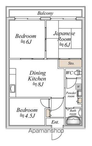 ブルームライフ横浜生麦(3DK/4階)の間取り写真