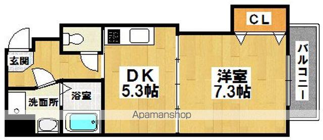 プリエール石津(1DK/7階)の間取り写真