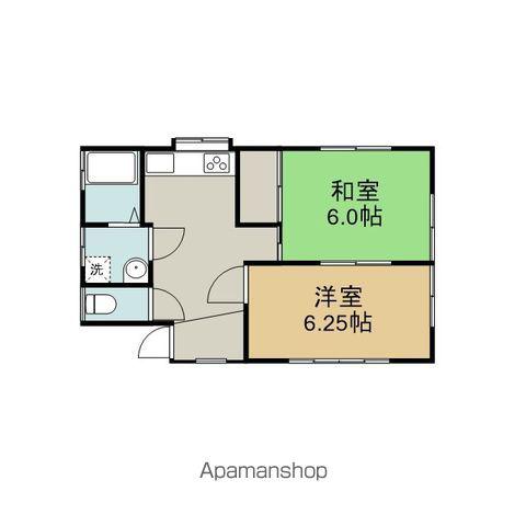 白沢青山ハイツ(2K/2階)の間取り写真