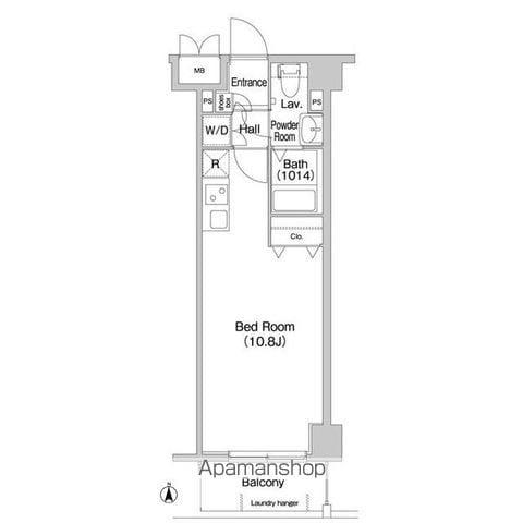 コンフォリア墨田立花(ワンルーム/8階)の間取り写真