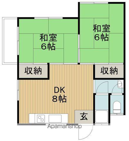 中森荘(2DK/2階)の間取り写真