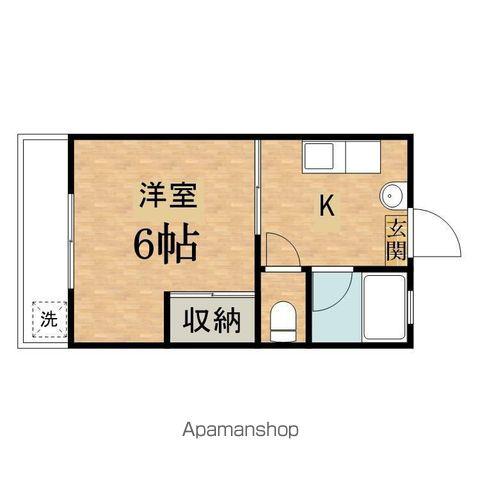 第2スザキハイツ(1K/3階)の間取り写真