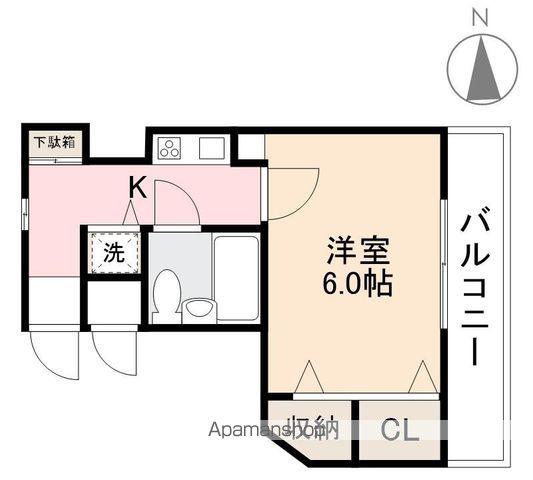 朝日プラザ高松エルグ606号(1K/6階)の間取り写真