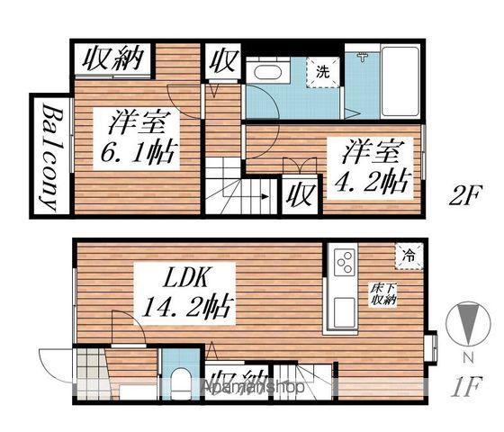 フェリス(2LDK/1階)の間取り写真