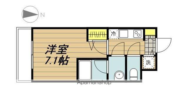 ラグゼナ戸田公園(1K/8階)の間取り写真