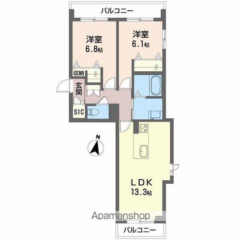 シトリネ(2LDK/2階)の間取り写真