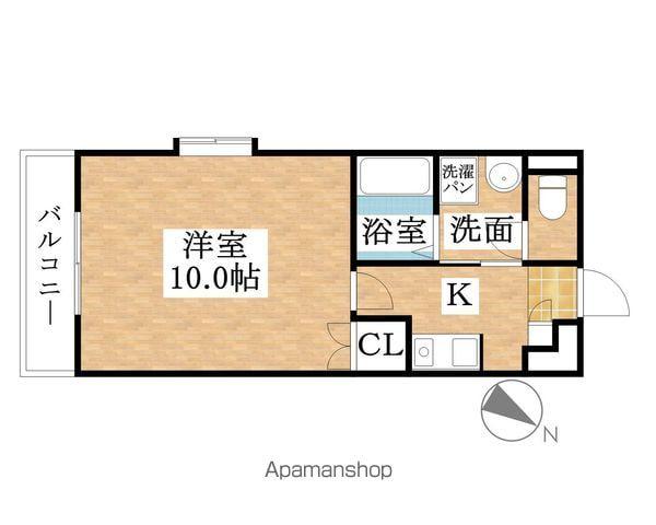 ヨコタビル リアル(1K/6階)の間取り写真
