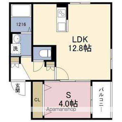 ミラグレイス 大今里(1LDK/2階)の間取り写真