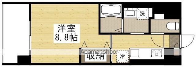 ルネス武富Ⅱ(1K/2階)の間取り写真