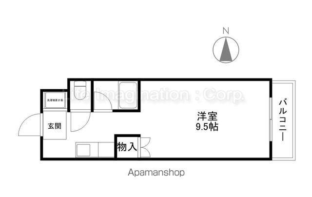 カルテットKOBORI B棟(1K/4階)の間取り写真