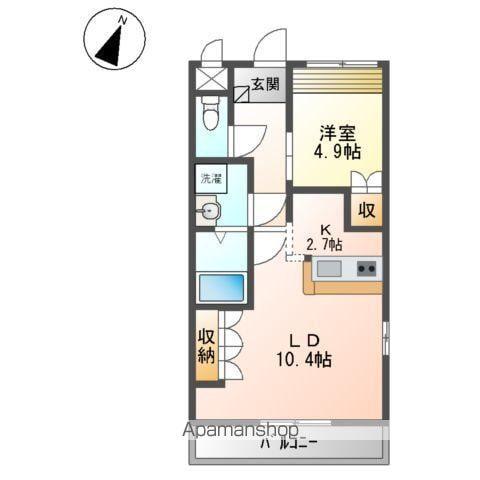 グランチェスタ(1LDK/1階)の間取り写真
