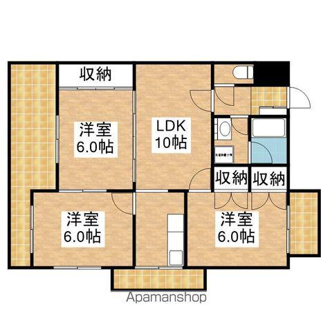 メイフェア塩付(3LDK/5階)の間取り写真