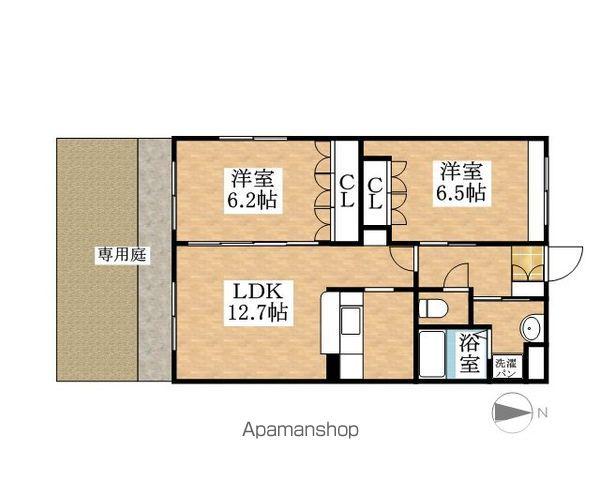 グレイスC・K Ⅰ(2LDK/1階)の間取り写真