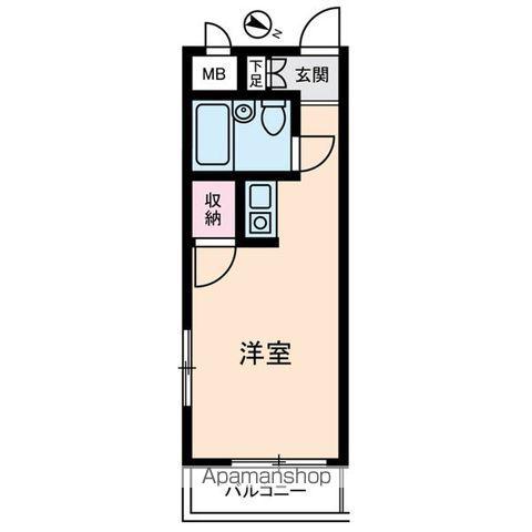 パーソネージュ氷川台(ワンルーム/3階)の間取り写真