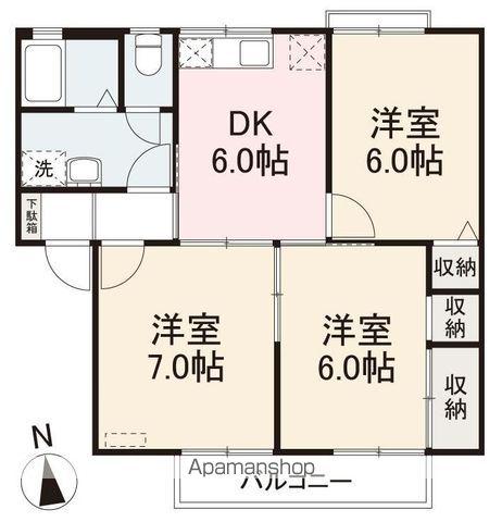 ハイツM&M(3DK/2階)の間取り写真