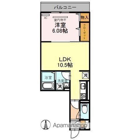 セントラル ポーA(1LDK/2階)の間取り写真