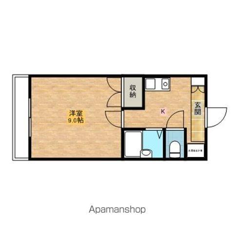 カーサヴィヤンコ(1K/3階)の間取り写真