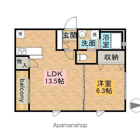 ブリージョⅠ(1LDK/2階)の間取り写真