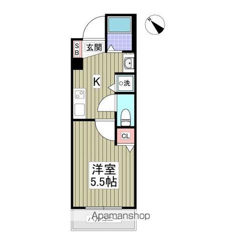 ラフィネ(1K/3階)の間取り写真