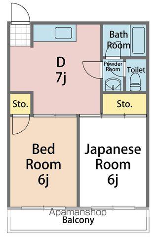 渭水ハイツ(2DK/2階)の間取り写真