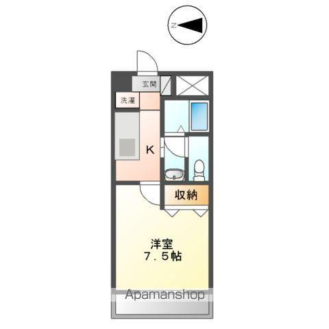 ティンカー・ベル(1K/1階)の間取り写真