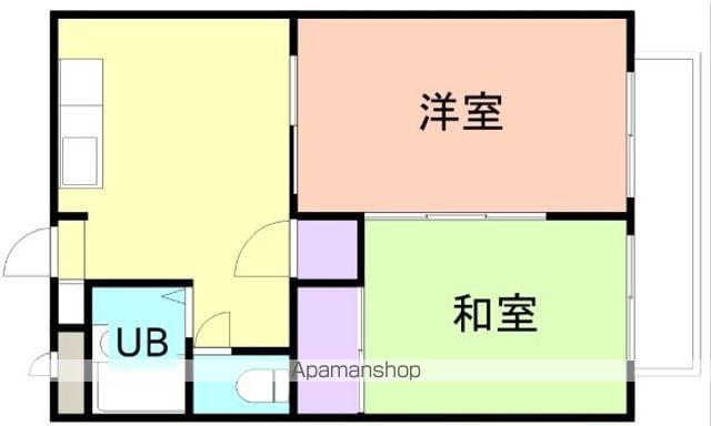 マンション吹上(2DK/2階)の間取り写真